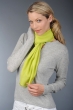 Cashmere & Zijde accessoires sjaals scarva grasgroen 170x25cm